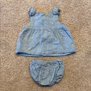 Janie and Jack Charming Blue Chambray Set